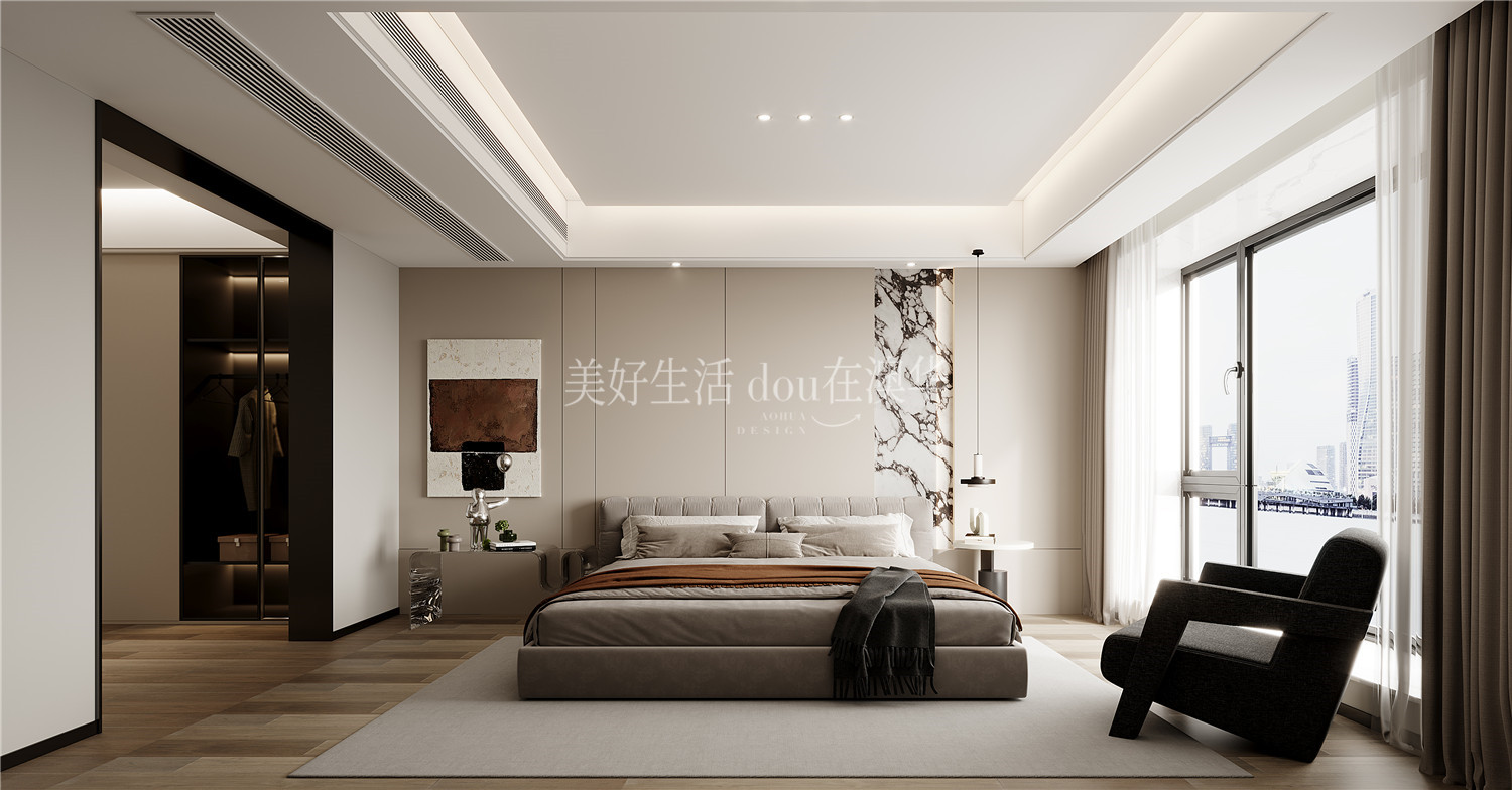 世茂天胤裝修效果圖,武漢裝修設(shè)計,現(xiàn)代極簡